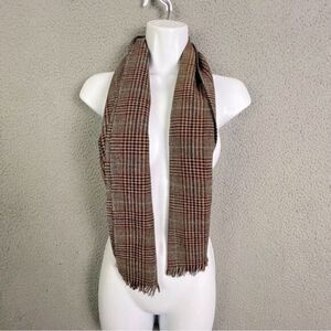 WOMENS SCARF BROWN WITH STRIPES